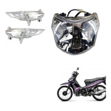 Farol Completo Com Pisca Seta Yamaha Crypton 115