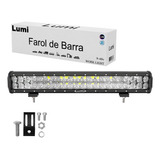 Farol De Barra Led 126w Auxilar Barco Carro Caminhão Offroad