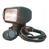 Farol De Busca 24v Preto Náutico Lanchas Controle De Painel