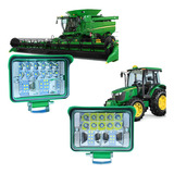 Farol De Led Milha Forte John Deere 108w Par Retangular 