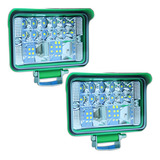 Farol De Led Milha Forte Trator Maquina John Deere 108w Par 