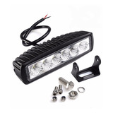 Farol De Milha Auxiliar 6 Leds 18w Off Road Moto Carro