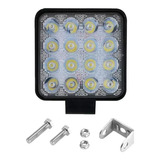 Farol De Milha Led Quadrado 10~30v 48w Jeep Troller Pick-up