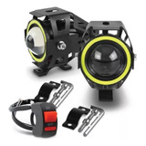 Farol De Milha Moto Angel Eye U7 Led Auxiliar Neblina - Par