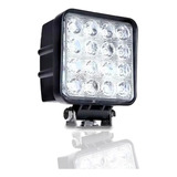 Farol De Milha Quadrado Led 48w 12v 24v Caminhão Reforçado