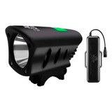 Farol Lanterna Bike Led T6 Profissional C/ Bateria Externa