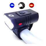 Farol Lanterna Sinalizador Para Bicicleta Luz Led T6 Dy8345