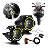 Farol Led Auxiliar Moto U7 Milha Honda Broz 125 Xre 300 Nxr