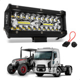Farol Led Luz Máquina Agricola Trator Caminhao 7d 120w 16cm
