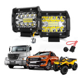 Farol Led Milha Auxiliar 60w 4 Pol 60000 Lumens 1200w 10 Par