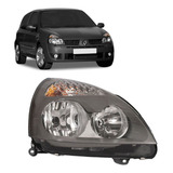 Farol Máscara Cinza Duplo Clio 2003 2004 2005 2006 2007 Ld