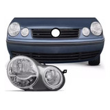 Farol Polo 2003 2004 2005 2006 Ld Foco Duplo Mascara Cromada