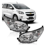 Farol Spin 2012 2013 2014 2015 2016 Cromado Chevrolet