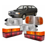 Farol+seta Pisca+lanterna Gol Quadrado 91 92 93 94 95 96 Kit