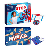 Fazendo Mímicas + Stop Kit 2 Jogos Brinquedo Criança Família