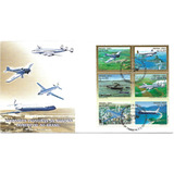 Fdc Com Cbc Série Selo 2410-2415 Aviação Aeronaves Pioneiras