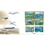 Fdc Com Cbc Série Selo 2410-2415 Aviação Aeronaves Pioneiras