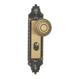 Fechadura Colonial Porta De Madeira Externa Espelho Bola