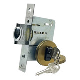 Fechadura Externa Rolete Porta Pivotante Madeira Chave 