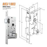 Fechadura Externa Stam Maçaneta Bola Esp Inox 803/02 40mm Cor Cromado