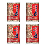 Feijão Rajado Kicaldo - Kit 4 Kg (4 Pacotes De 1kg)