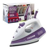 Ferro De Passar Roupa Black Decker Com Vaporizador Base Antiaderente Branco E Roxo Modelo Fx1000 110v