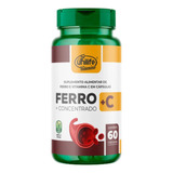 Ferro + Vitamina C 500mg Unilife 60 Cápsulas Sabor Natural