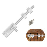 Ferrolho Trinco Porta De Alumino C/ Furo Cadeado 40 Cm