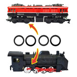 Ferrorama - Borracha Tração Roda Locomotiva - 02 Pares Novos
