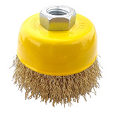 Fertak Escova De Aço Ondulado Tipo Copo 75mm M14