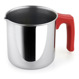 Fervedor Leiteira Em Aço Inox 1300ml Fogão Indução - Forma Cor Vermelho