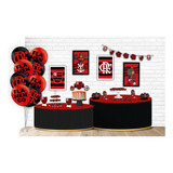 Festa Flamengo - Kit Decorativo Só Um Bolinho Festa Em Casa