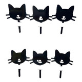 Festa Gatinho Preto Vazado Tag Para Decoração Topo Cupcake