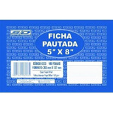 Ficha Pautada 5x8 100 Folhas 203x127