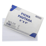 Ficha Pautada 6x9 100 Fls 229mm X 153mm São Domingos