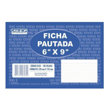 Ficha Pautada 6x9 100 Fls Papel