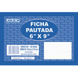 Ficha Pautada 6x9 100f 229x153mm Frente/verso