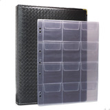 Fichário 10 Folhas 120 Moedas 32x24 Ziper 3d Gg
