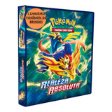 Fichário Pasta Álbum Pokemon + 20 Folhas + 06 Cards + Brinde