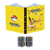 Fichário Pikachu Porta Cards Pokemon Comporta