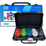 Fichas Poker Profissional 100un C/ Numeração E Estojo