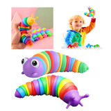 Fidget Toy Slug 3d Lagarta Lesma Articulada Brinquedo Cor Co