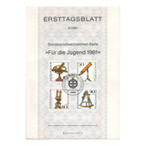 Filatelia Alemanha Ocidental Edital 9 / 1981 Yvert 922/5