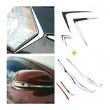 Filete Cromado Retrovisor + Aplique Farol Honda Hrv 2015/18