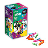 Filme Instax Kit 10 Borda Preta, 10 Azul Claro, 10 Coloridas