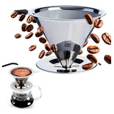 Filtro Coador Café Aço Inox 103 Reutilizável Sem Uso Papel 