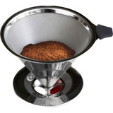 Filtro Coador De Café Reutilizável Aço Inox 101 Pequeno
