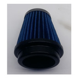 Filtro De Ar Esportivo Moto Bocal 50mm 10cm De Altura Azul