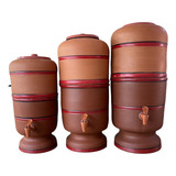 Filtro De Barro Completo 14 Litros Vela Boia Torneira Tampa 