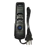 Filtro De Linha Extensão De Tomadas Régua Elétrica 3 Tomadas Naticom 039640 Preto 127v/220v